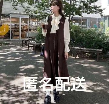 idem piping 2way 점퍼 스커트 베스트 원피스 S