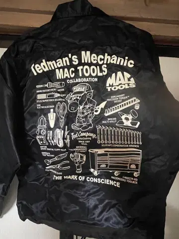 맥툴 테드맨 콜라보 플리스 자켓 M 사이즈 블랙