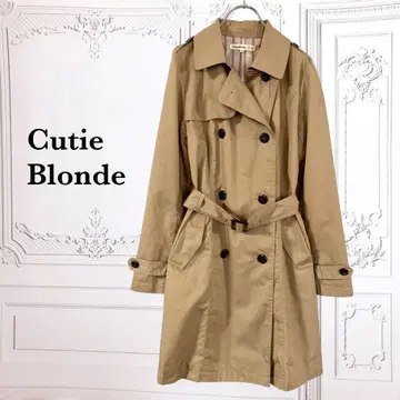 [ 큐티 블론드 ] 롱 코트 트렌치 [ M ] 브라운 벨트