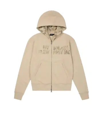 AAKAM 베이지 카모플라쥬 후드 집업 후드티 카모 1 사이즈