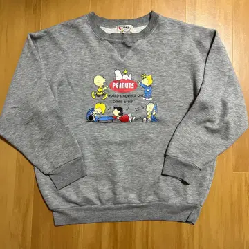 스누피 PEANUTS 맨투맨 트레이너 그레이