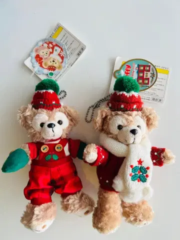 미사용 더피 크리스마스 인형 배지 세트