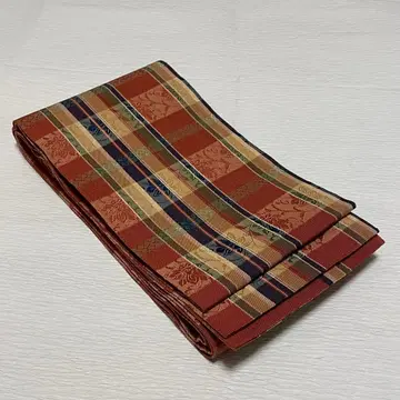 스트라이프에 덩굴 꽃무늬 [ 반폭 오비 ] 121401