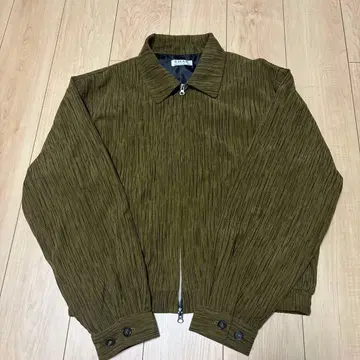 올리브 그린 더블 지퍼 자켓 y2k archive