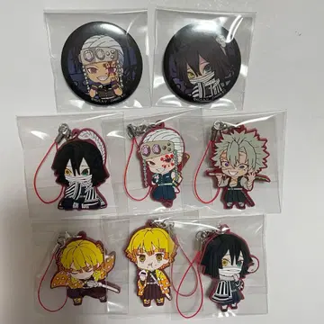 귀멸의 칼날 묶음 판매 캡슐 러버 마스코트 캔뱃지
