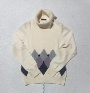 아쿠아스큐텀 캐시미어 100% 니트 스웨터 아가일 무늬 사이즈 9