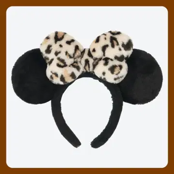 디즈니 미니 머리띠 레오파드 표범 무늬 레오파드 무늬 미니 마우스