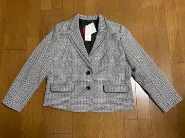 빅 사이즈 새상품 여성용 트위드 자켓 포멀 입학식 블랙 화이트