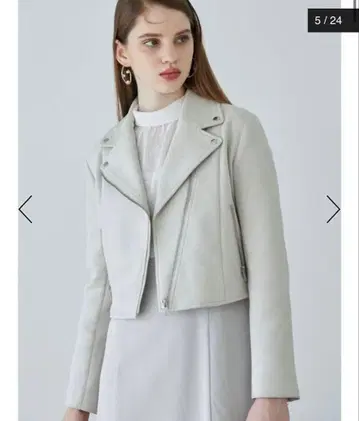 머큐리듀오 페이크 스웨이드 컴팩트 라이더 자켓 라이트 그레이