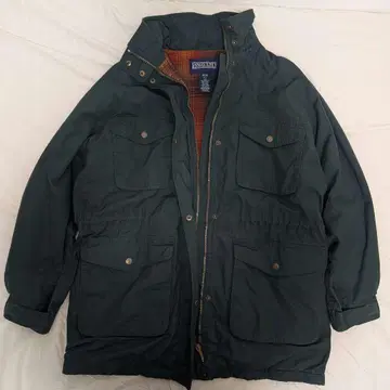Lands' End 필드 코트 다크 그린 L