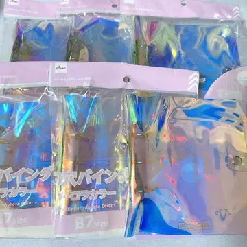 B7 사이즈 3공 바인더 오로라 컬러 6점