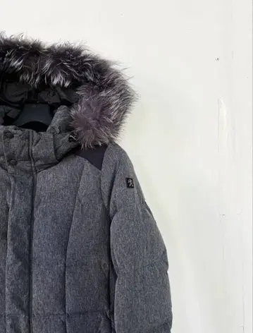 MILLET 여성용 다운 자켓 코트 퍼 M 사이즈 그레이