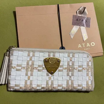 ATAO 리모 루크 장지갑 화이트/베이지