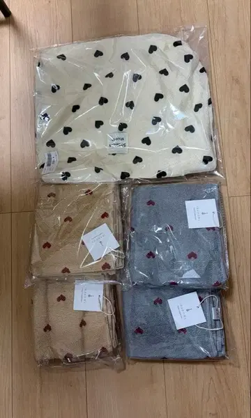 하트 무늬 토트백 하트 무늬 페이스 타월