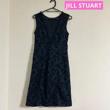 질스튜어트 꽃무늬 레이스 원피스 네이비