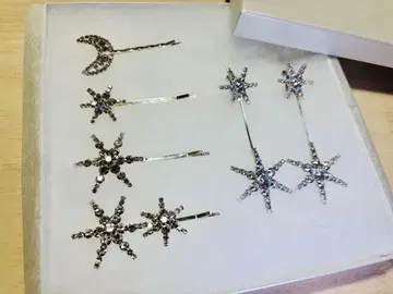 ANNAN WEDDING 브라이덜 액세서리 별 모양 핀 귀찌 세트