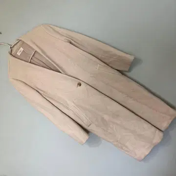 IENA V넥 롱 코트 베이지 계열