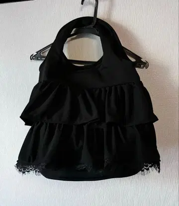 [ CUPSULE COLLECTION ] 프릴 토트백 블랙