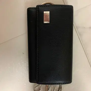 블랙 가죽 키케이스 6개 고리 던힐