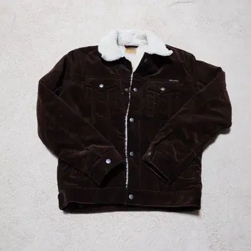 브라운 코듀로이 보아 옷깃 자켓