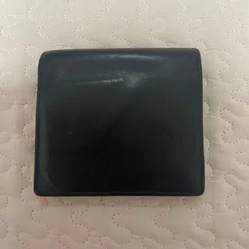 가죽 블랙 이단 접이식 지갑