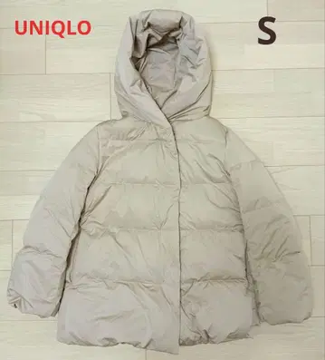 유니클로 파우더 필 다운 숏코트 S