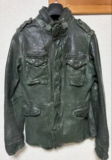 [ 정가 17만 ] junhashimoto 가죽 자켓 M65 LET021