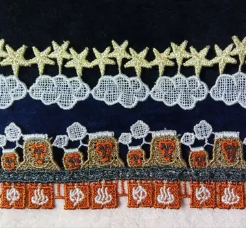 치카자와 레이스 온천 원숭이 핑크 타월 손수건