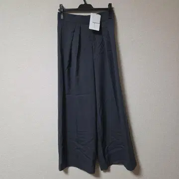 클래식 엘프 턱 하이웨스트 와이드 슬랙스 팬츠 차콜 XL