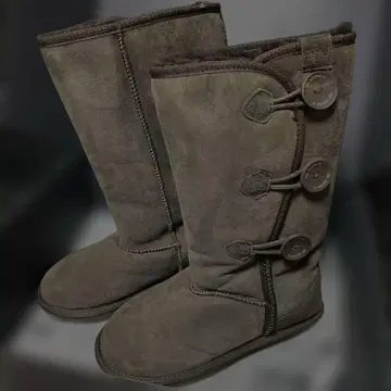 EMU 사이드 버튼 롱 어그 부츠 초콜릿