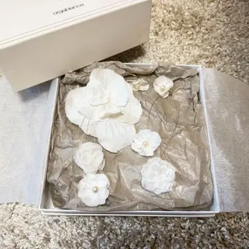 orgablanca 화이트 플라워 귀걸이