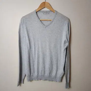 [ 새상품급 ] JOHN SMEDLEY V넥 니트 M 라이트 그레이