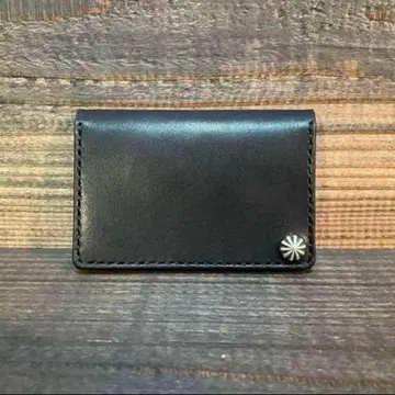 슬림 미니 지갑 실버 콘초 새들 레더