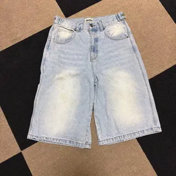 9090 라이트 블루 데님 숏팬츠