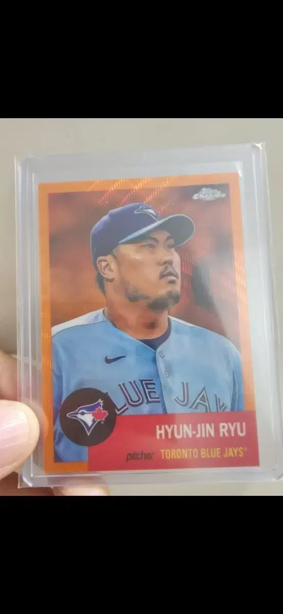 한화 이글스 25한정 류현진 Topps Chrome 야구 카드