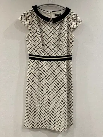 TOCCA 체크 무늬 반팔 원피스 사이즈 0 리본 무늬