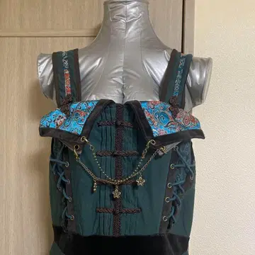 OZZ ONESTE 그린 차이나 버튼 원피스