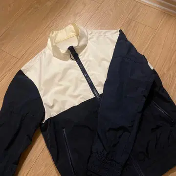 COMME CA MEN 나일론 자켓 네이비/화이트 황변 있음