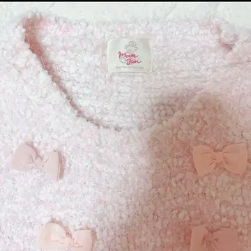 새상품급  룸웨어 moon tan 핑크 몰 니트 리본 레어