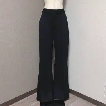 슬라이스 스트레치 팬츠 블랙