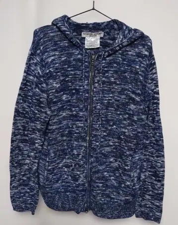 KATHARINE HAMNETT 후드 부착 니트 99K99 네이비 계열