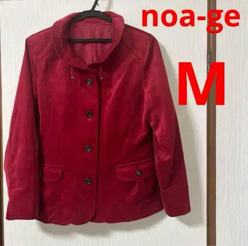 noa-ge 이치노미야 섬유 빨간색 무지 코듀로이 자켓 겉옷 M