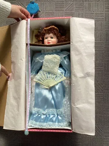 프랑스 인형 블루 드레스 새상품