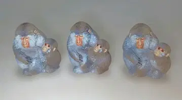 일본원숭이 피규어 3체 세트
