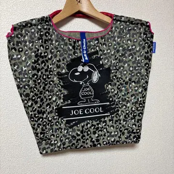 스누피 JOE COOL 레오파드 무늬 에코백