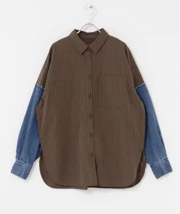 KBF 데님 슬리브 리메이크 셔츠