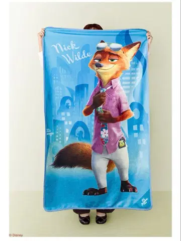 주토피아 닉 등신대 담요 약 143cm x 80cm 도쿄 바나나