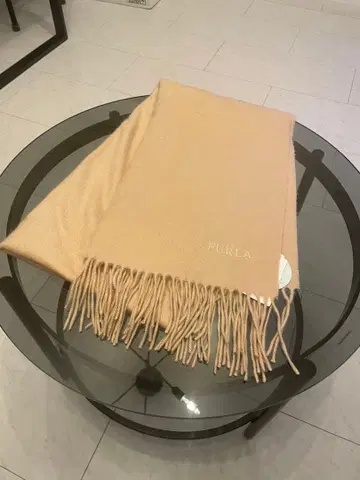 [미사용 택 포함] 훌라 캐시미어 100% 대형 스톨 베이지