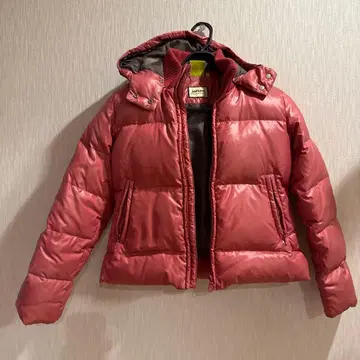 AIGLE 다운 자켓 후드 부착 핑크 S