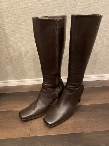 마리 팜므 다크 브라운 롱 부츠